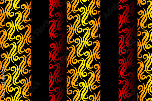 Luxurious batik flower line art pattern of indonesian culture traditional