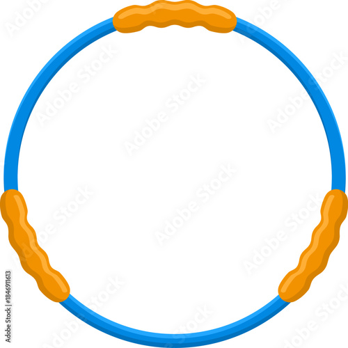 Pilates ring fitness exercise equipment on white