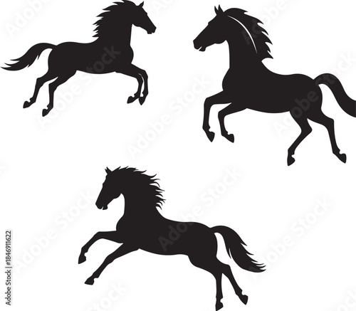 silhouette of a horse ,horse silhouette vector ,horse, animal, silhouette, farm, illustration, running, stallion, horses, art, sport, tail, race, outline, equine, nature, vector, black, animals, mamma