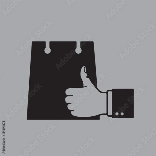 A black and white image of a calendar with a hand giving a thumbs up