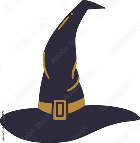 Witch hat icon representing Halloween and magic