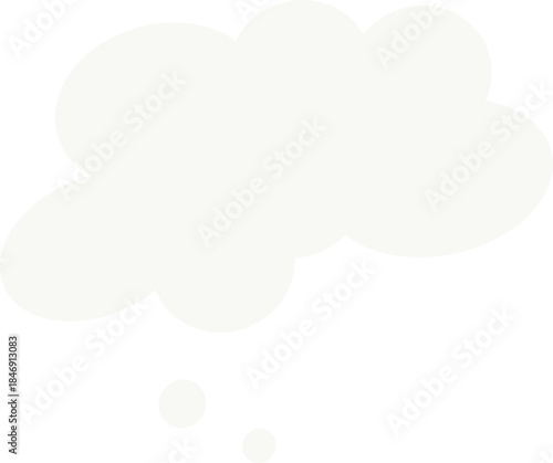 Thinking bubble providing space for ideas and messages