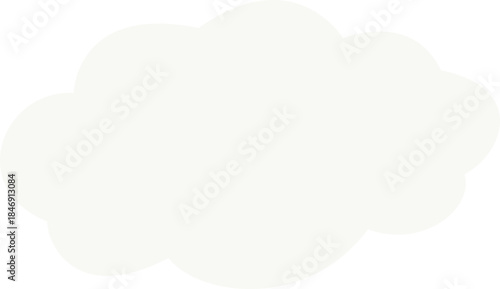 White simple cloud shape representing thought or speech