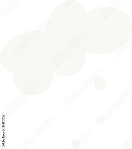 Thought bubble representing thinking and communication concept