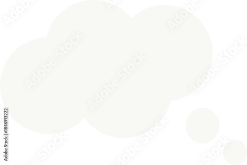 Thought bubble graphic representing ideas and communication