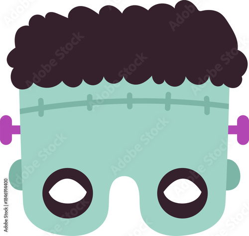 Frankenstein monster face mask for Halloween costume party