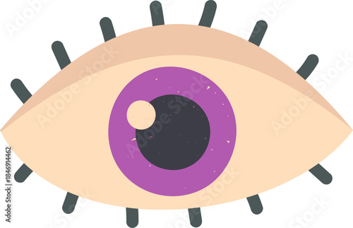 Stylized eye symbol looking seeing vision