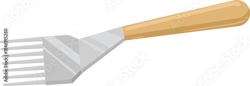 Leather pricking iron tool with wooden handle