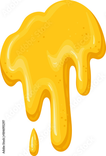 Golden honey dripping naturally creating sweet liquid texture
