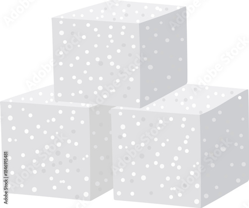 White sugar cubes piling, sweet food ingredient