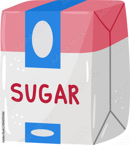 Sugar packaging showing food ingredient for cooking