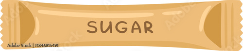Brown sugar packet for coffee or tea service