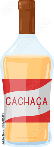 Cachaca bottle containing a Brazilian spirit