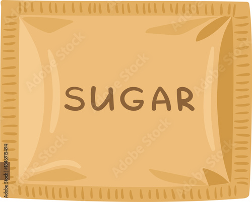 Sugar packet containing sweetening ingredient for drinks