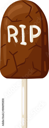 Halloween tombstone ice cream bar with RIP text