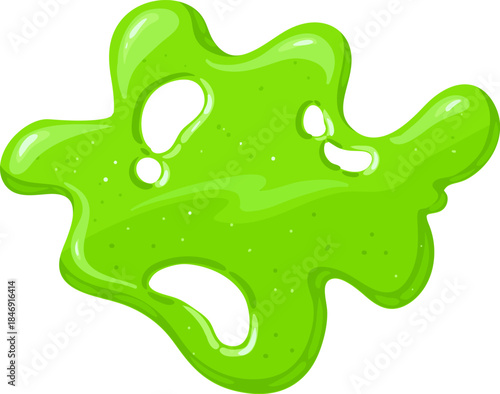 Green slime splash creating a gooey texture