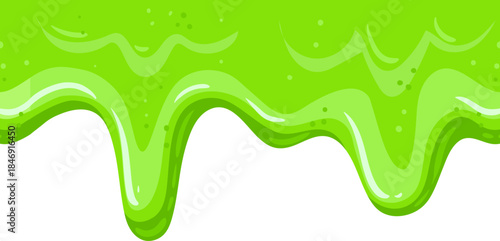 Green slime dripping liquid toxic border background