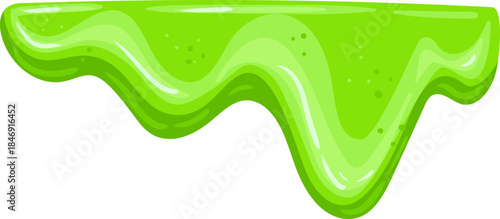Green dripping slime creating abstract border frame