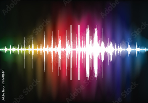 Multicolor Digital Sound Wave Abstract Equalizer Background