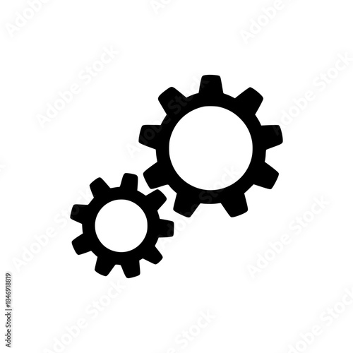 Interlocking gears symbolize teamwork and mechanical precision