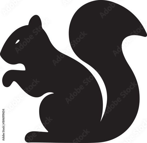A detailed vector illustration of a fox squirrel