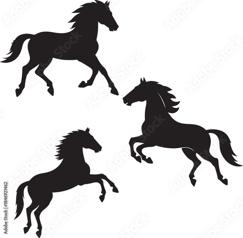 silhouette of a horse ,horse silhouette vector ,horse, animal, silhouette, farm, illustration, running, stallion, horses, art, sport, tail, race, outline, equine, nature, vector, black, animals, mamma