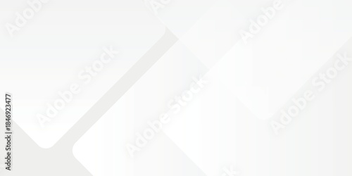 3D white geometric abstract background overlap layer on bright space with rounded rhomb effect decoration