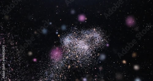 Abstract Swirling Particles in Dark Space.