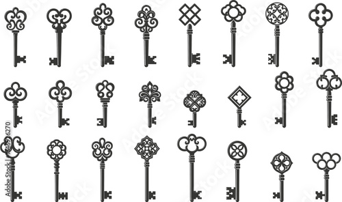 set of vector silhouettes of people silhouettes