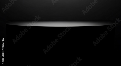 Dark Background with Spotlight on Empty Space.