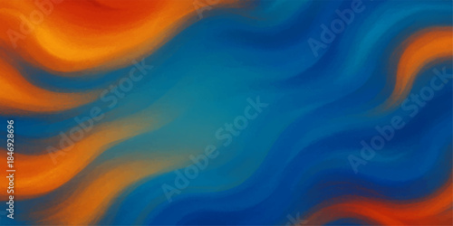 Colorful abstract background with flowing wave patterns and soft blue silk texture