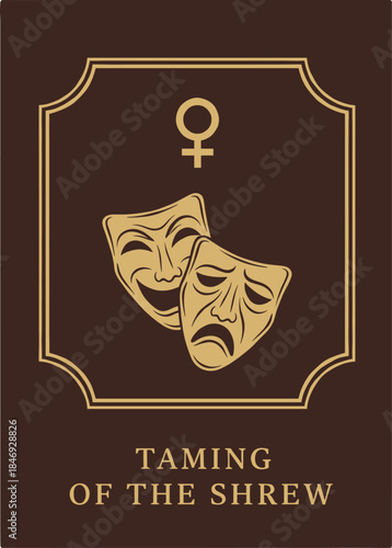 Taming of the Shrew Shakespeare play poster mask