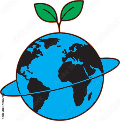 Earth with Plant Sprout