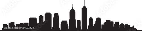 The city skyline. Jersey City. design Vector black silhouette