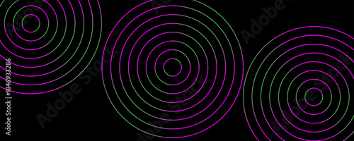Set of gradient radial signal, sonar wave, soundwave, broken circle icon