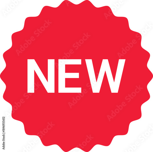 NEW Sticker Set Zigzag Discount Price Drop Special Price Campaign Fair Decoration Adornment Seal Stamp. Set of new arrival shop product tag icon. New labels or sale badges and banners vector sticker