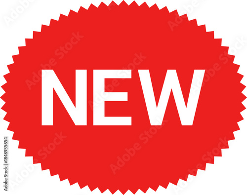 NEW Sticker Set Zigzag Discount Price Drop Special Price Campaign Fair Decoration Adornment Seal Stamp. Set of new arrival shop product tag icon. New labels or sale badges and banners vector sticker