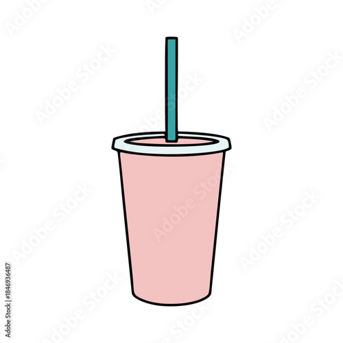 vector illustration of a plastic cup