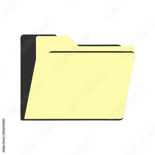 vector file folder with document