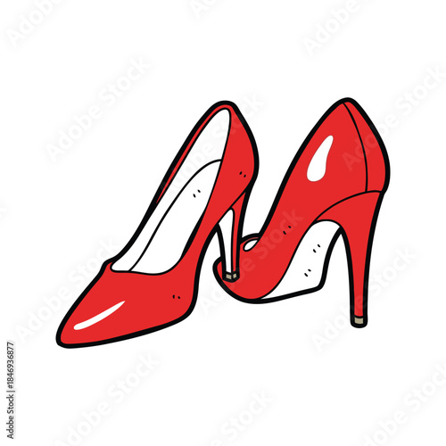 Vibrant red high heels for confident fashion statement
