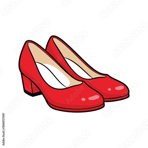 Vibrant red high-heeled shoes for fashion and elegance