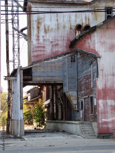 old abandoned grain elevator building