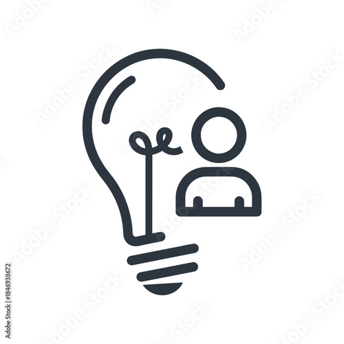 Lightbulb with question mark symbolizing idea or question thought