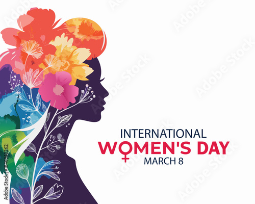 International Women's Day banner concept. 
