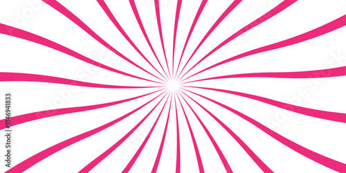 Pink white cream candy vector swirl. Candy color 3d sunburst background for summer poster, banner, christmas greeting or invitation card. Sweet rotating. Vector illustration