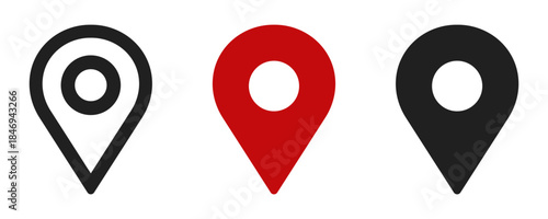 Location or map pin icon symbol. vector illustration