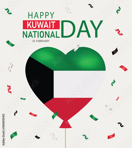 Kuwait National Day Heart Balloon Celebration