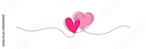 Elegant romantic heart love flourish icon in pink color. Decorative swirling heart symbol suitable for Valentine’s Day, wedding invitation, love logo, romance design, and relationship concepts.