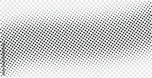 Monochrome halftone dots background overlay for print and graphic design.