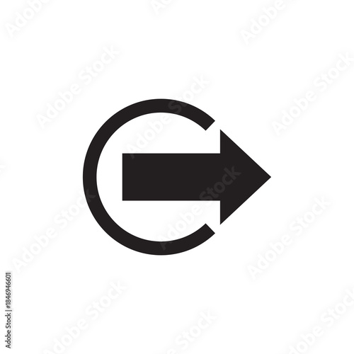 Right Arrow Circle Solid Enter Logout Icon